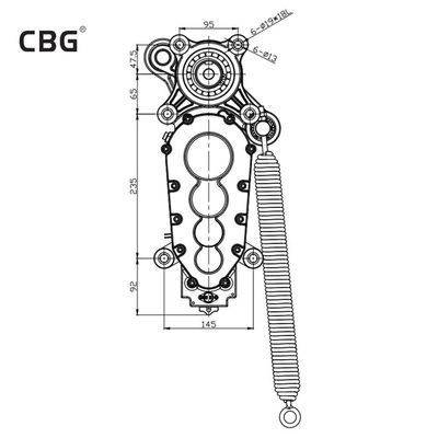 acheter ZYGG Publicité commerciale Porte de barrière à volets étanche avec moteur CC 24V online manufacture